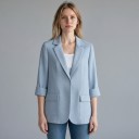 Damsako Rakt snitt Klopar Fickor med klopar Uppvikta ärmar Foder Polyester bomull och nylon För kontoret och möten 13