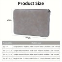 Fodral för bärbar dator 11 tum i ekoskinn med dubbel dragkedja 28,5 x 21,5 x 2,2 cm Vattenavvisande Med mjukt foder För MacBook 9