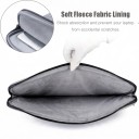Fodral för bärbar dator 15,6 tum i ekoklädsel med dubbel dragkedja 40,5 x 29,5 x 2,2 cm Vattentålig Med mjukt foder För resor 7