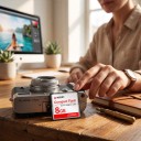 Minneskort CF Compact Flash LEMIWEI 8 GB Digitalt Minneskort Vitt och Rött För Digitalkameror och CF-kortläsare 4