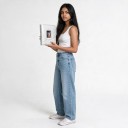 Mini album för Fujifilm Instax mini 288 fickor 20 x 16 x 3 cm Utskärning för foto på omslaget Grå med bokstäver För instantbilder 4