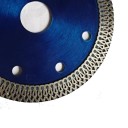 Diamantkapskiva 115 mm Turbo segment Tjocklek 1 mm För vinkelslip Blå Skärning av plattor, porslin, keramik, granit och marmor 5