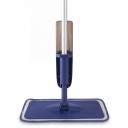 Mop avec pulvérisateur 500 ml Réservoir 3 Chiffons en microfibre Tige en aluminium 120 cm Tête pivotante 360° Bleu foncé Pour nettoyage humide et sec 6