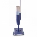 Mop avec pulvérisateur 500 ml Réservoir 3 Chiffons en microfibre Tige en aluminium 120 cm Tête pivotante 360° Bleu foncé Pour nettoyage humide et sec 7