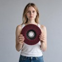 Laminat skiva av icke-vävd textil för vinkelslip 125 mm Hål 22 mm Röd Slipning och polering av metall, rostfritt stål och trä samt rostborttagning 2