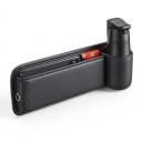 Organisatör för utrymmet mellan säte och konsol Höger utförande med hållare för drycker 29,5 x 4,5 cm Läderlook Svart Bilförvaringslåda 3