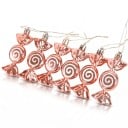Juldekorationer i form av godisar Set om 6 st 9,5 x 4 cm Glänsande med glittrande spiral Med snöre Dekorationer till jul 4