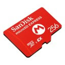 SanDisk microSD Express 256 GB Pro Nintendo Switch 2 Läsning upp till 880 MB/s microSDXC Röd Med Super Mario Motiv För spel och data 2