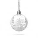 Juldekorationer för granen Runda kulor Sats 6 st Diameter 6 cm Dekorerade med julmönster Med snöre Dekorationer till jul 9