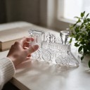 Julepynt til træet Tog Dampskib med teksten No. 9 Gennemsigtig med frostet skorsten Med ophæng Dekoration til jul 6