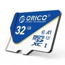 Minne kort ORICO microSDXC 32 GB A1 U3 Klass 10 UHS-I Läsning 60 MB/s och skrivning 50 MB/s Blå För mobil och kamera För 4K UHD video 1