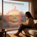 Smart LED ljusgardin 2,4 x 2,4 m 256 LED RGB Galleri motiv och egna texter Musikläge App Inomhus och utomhus Till jul 2