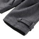 Kvinnors korta oversize kappa med hög krage och knappar med sidofickor och breda ärmar för hösten i staden 12