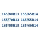 Nödsnö kedjor 6002 2 st Textilöverdrag för däck R13 till R15 Bredd 145–165 mm Halkskydd Svart-röd För snö och is 5