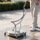 Tlaková myčka povrchů 18 palců 4000 PSI 8,5 GPM 3 rotační trysky Nerezová ocel Stříbrná 4 otočná kolečka Na příjezdové cesty a terasy 2
