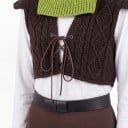 Shrek Kostym för Vuxna Komplett Kostym Väst T-shirt Byxor Bälte Skoskydd och Mössa med Öron Polyester Brun Vit och Grön 11