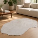 Lyxig matta Oregelbundet formad Med halkskyddad baksida 200 x 140 cm Polyesterfiber Neutral mönster Krämfärgad För vardagsrummet 5