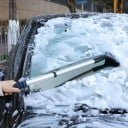 Teleskopisk isskrapa och snöskrapa 42 till 63 cm Utdragbar aluminiumstång Mjuk PVC skrapa 11,5 cm Skumhandtag För bil 5
