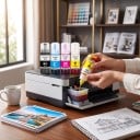 Sats med bläckpatroner 103 4 st 70 ml Svart Cyan Magenta och Gul För Epson EcoTank L1110 L3100 L3110 L3111 L3116 L3150 L3160 5