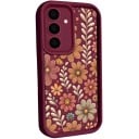Silikonskydd för Samsung Galaxy S24+ Blommotiv Skyddande mobilskal Med upphöjd ram runt kameran 10