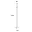 LED trädgårdsspelare 100 cm Med skruvplatta 7 W IP65 Vattentålig 85–265 V Aluminium och akryl Varmt ljus 3000 K För infart 4