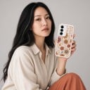 Silikonskydd för Samsung Galaxy S24 FE Blommotiv Skyddande skal för mobil Höjd ram runt kameran 3
