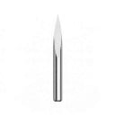 Karbid V-fräsar 20° x 0,3 mm för CNC 10 st Trebladig gravyrfräs 3,175 mm skaft Längd 31 mm Silver Smala distinkta linjer 1