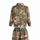 Barnkostym soldat Kamouflage uniform med keps Kikare Märke och radio Pip med kompass Polyester För karneval 9