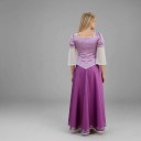 Prinsessklänning för vuxna Långa lila klänningar med snörning och spets Urtagna genomskinliga ärmar Polyester För karneval och cosplay 5