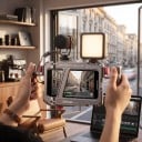 Ulanzi LINO Telefonholder med håndtag Metalramme til mobil 5,4 til 6,7 tommer Aluminiumlegering Sort Til optagelse af videoer og vlogs 5