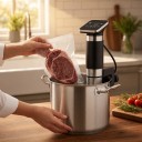 Sous vide nedsänkbar kokare BioloMix SV-9008 1300 W WiFi och Tuya Smart-app Precision ±0,1 °C Rostfritt stål IPX7 Svart För kött och fisk 4
