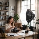 Kompaktní softbox Ulanzi AS-L30 s montáží Skládací lucernový difuzor 30 cm Černobílý S úložným vakem Na focení a video světla 5