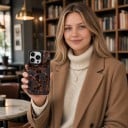 Fodral för iPhone 18 Pro Max Ko mönster Lychee textur Hölje av PC + TPU Skydd mot fall och repor För varje dag 15