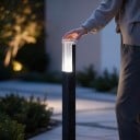 LED trädgårdspollare 30 cm med spik för mark 7 W IP65 Vattentålig 85–265 V Aluminium och akryl Vitt ljus 6000 K För gräsmattan 4