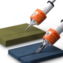 Cartridge tatuering nålar 1011RM 20 st Engångssterila 0,3 mm Round Magnum Silikonmembran Orange För maskiner med grepp 4