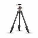 Stativ Andoer Q160SA s panoramatickou kulovou hlavou Výška až 126 cm 4 sekce Rychloupínací destička Vodováha Černý Pro fotoaparáty 1