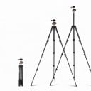 Stativ Andoer Q160SA s panoramatickou kulovou hlavou Výška až 126 cm 4 sekce Rychloupínací destička Vodováha Černý Pro fotoaparáty 3