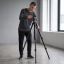 Stativ Andoer Q160SA s panoramatickou kulovou hlavou Výška až 126 cm 4 sekce Rychloupínací destička Vodováha Černý Pro fotoaparáty 4