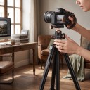 Stativ Andoer Q160SA s panoramatickou kulovou hlavou Výška až 126 cm 4 sekce Rychloupínací destička Vodováha Černý Pro fotoaparáty 6