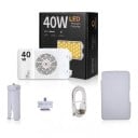 Přenosné mini LED světlo V-40 40 W 2500–8500 K 120 LED Baterie 2x 2200 mAh Nabíjení USB-C Bílé Pro video i selfie a produktové foto 3