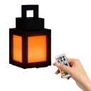 LED nattlampa Lykta RGB 16 färger Med fjärrkontroll 6 x 6 cm Uppladdningsbar USB-C Batteri 500 mAh Pixel design Svart För rummet 6