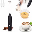 Elektrisk mjölkskummare 3 hastigheter USB-C laddning 300 mAh Längd 23 cm Rostfri visp Visp för kaffe, mjölk och ägg 3