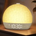 Ljusväckarklocka med simulering av soluppgång och solnedgång Ljudenhet med 30 ljud och vitt brus 12 RGB-färger Linne skugga För sovrummet 6