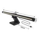 LED-ljusramp för monitor 30 cm Asymmetrisk belysning utan reflexer 3 färgtemperaturer Steglös dimning USB Svart För arbete och spel 9