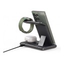 Fällbar trådlös laddningsstation 3i1 15 W för Samsung Galaxy telefon, klocka och Buds USB-C nattduksbord 4