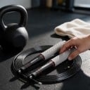 Snabbhetssnöre MOGOLD med stålvajer 3 m Dubbelkulager Silikoniska halkfria handtag För crossfit och cardio 3
