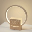 Ljusväckarklocka med ljuskrets och Bluetooth-högtalare Träutseende Simulering av gryning Sömnljud Beröringskontroll 22 cm 1