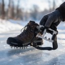 Halkskydd för skor med metallspikar 10 x 5,2 cm Kramper under fotens mitt med kardborreband 1 par för is och snö 8
