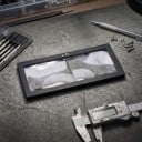 Dioptrisk förstoringsglas för svetsmask 2,25 dioptrier Mått 11 x 5,5 cm Tjocklek 3 mm Glas Svart ram För exakt svetsning 2