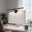 LED-lampa för monitor 42 cm 5 färgtemperaturer 3 ljusstyrkenivåer Påminnelse om sittande Aluminium USB-ström Svart För arbete 4